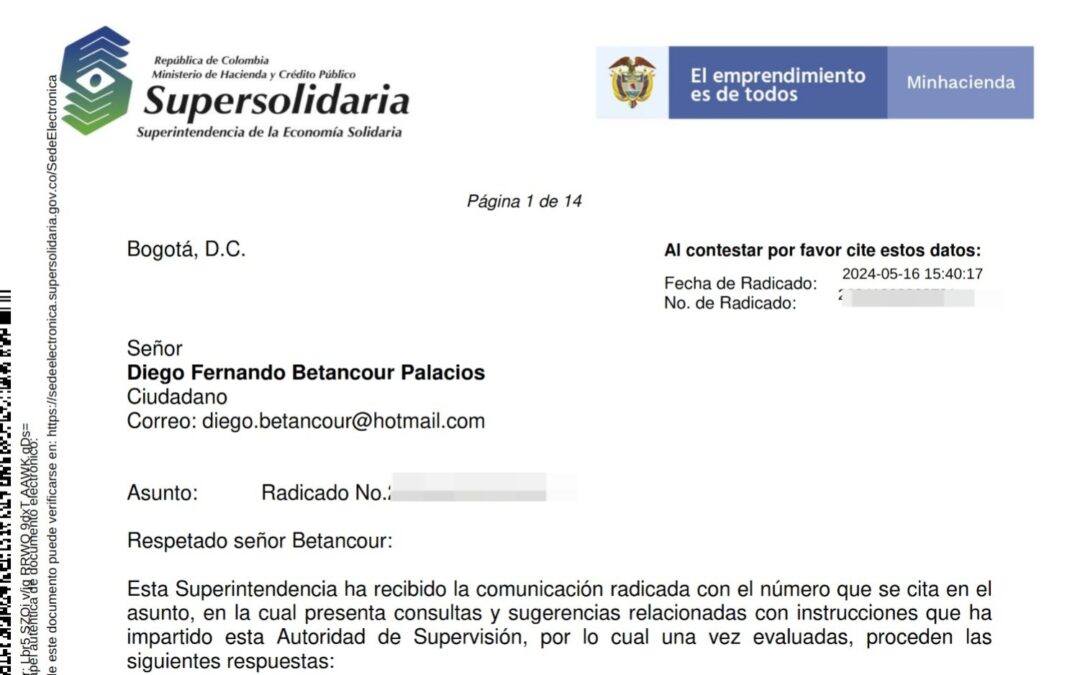 Consulta a la SUPERINTENDENCIA de la Economía Solidaria