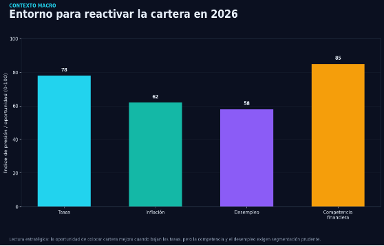 Grafico de contexto: entorno para reactivar la cartera en 2026
